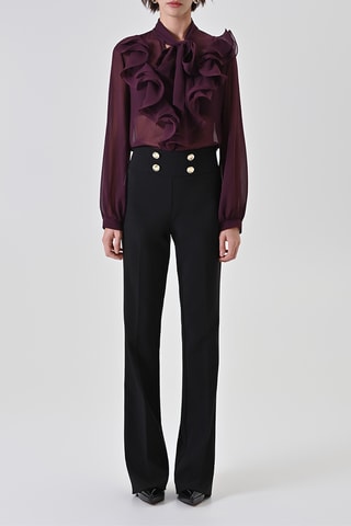 Pantalon taille haute - Noir