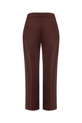 Pantalon taille haute - Marron