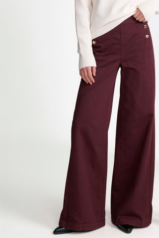 Pantalon taille haute - Bordeaux