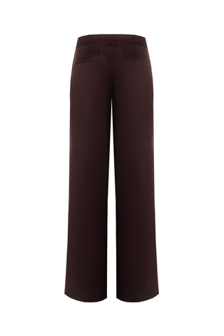 Pantalon taille haute - Marron