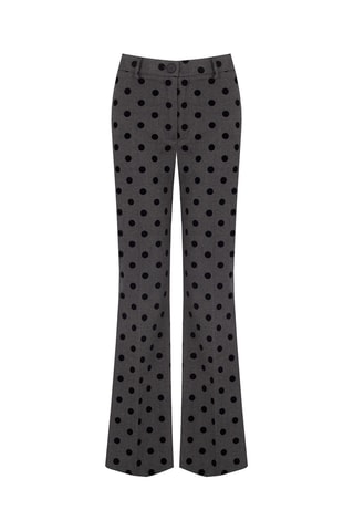 Pantalon taille haute - Gris
