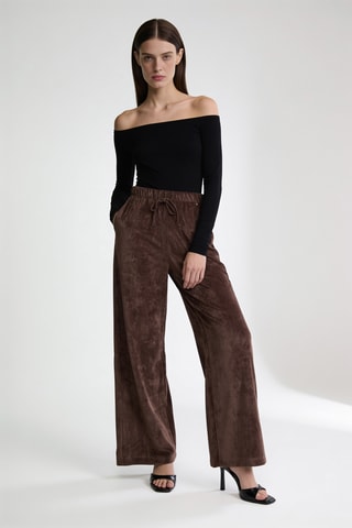 Pantalon en velours - Marron foncé
