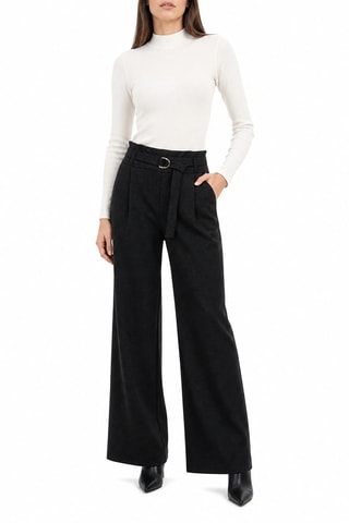 Pantalon taille haute - Noir