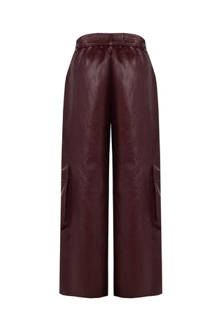 Pantalon taille haute - Bordeaux