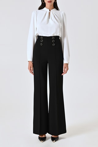 Pantalon taille haute - Noir