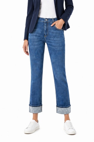 Jean 7/8 taille haute - Indigo
