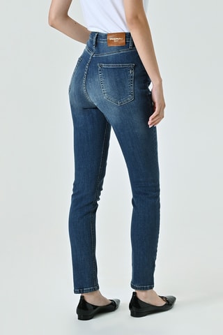 Jean taille haute - Indigo
