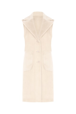 Manteau sans manches - Ecru