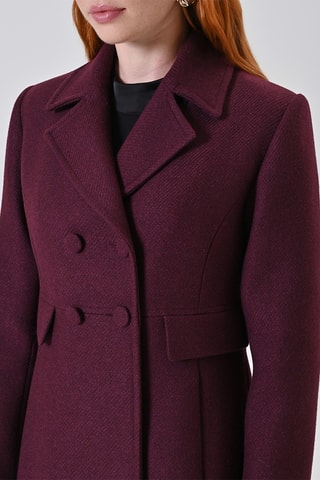 Manteau en laine - Bordeaux