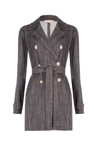 Manteau en jean - Gris