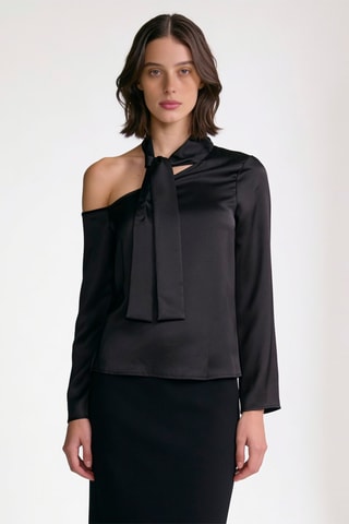 Top asymétrique - Noir