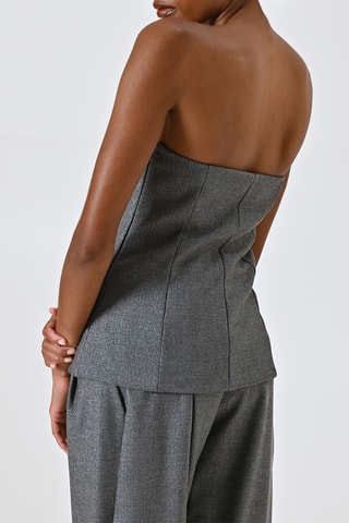 Top bustier - Gris chiné