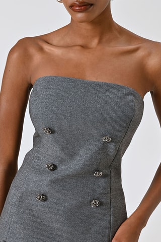 Top bustier - Gris chiné
