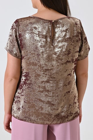 Top en velours - Bordeaux