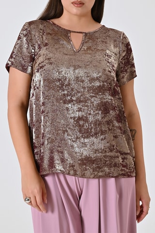 Top en velours - Bordeaux
