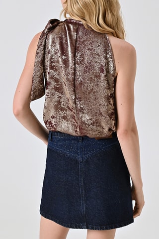 Top en velours - Bordeaux