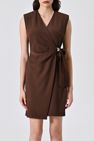 Robe portefeuille - Marron