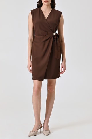 Robe portefeuille - Marron