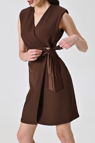 Robe portefeuille - Marron