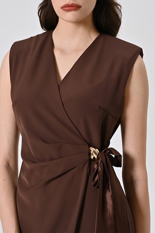 Robe portefeuille - Marron
