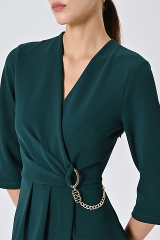 Robe portefeuille - Vert foncé