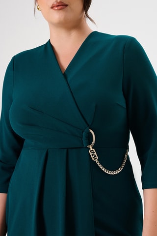 Robe portefeuille - Vert foncé