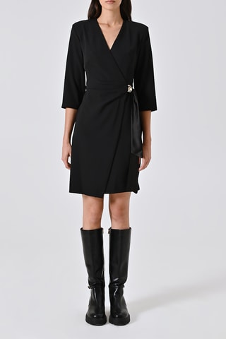 Robe portefeuille - Noir