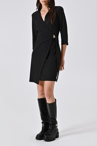 Robe portefeuille - Noir