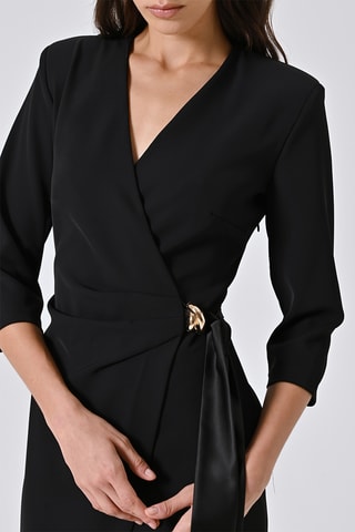 Robe portefeuille - Noir
