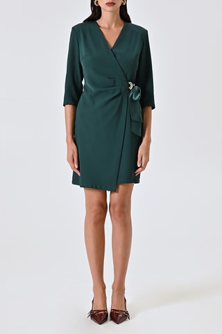 Robe portefeuille - Vert foncé