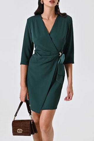 Robe portefeuille - Vert foncé