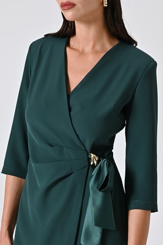 Robe portefeuille - Vert foncé