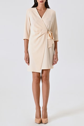 Robe portefeuille - Beige