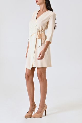 Robe portefeuille - Beige