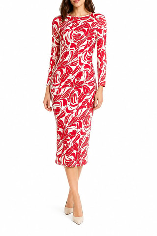 Robe fourreau - Rouge