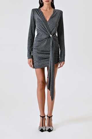 Robe portefeuille - Gris