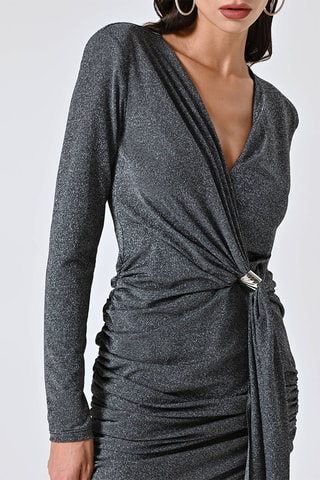 Robe portefeuille - Gris