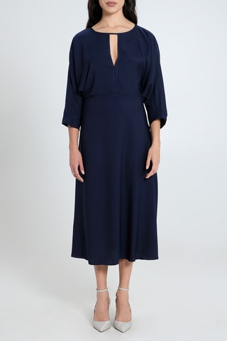 Robe midi - Bleu marine
