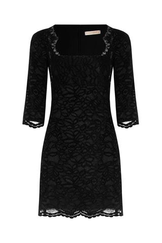 Robe fourreau en dentelle - noir