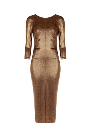 Robe fourreau - marron