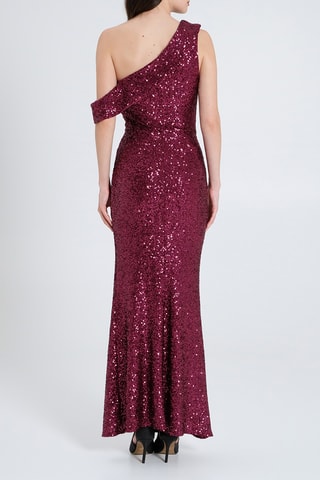 Robe asymétrique - Bordeaux