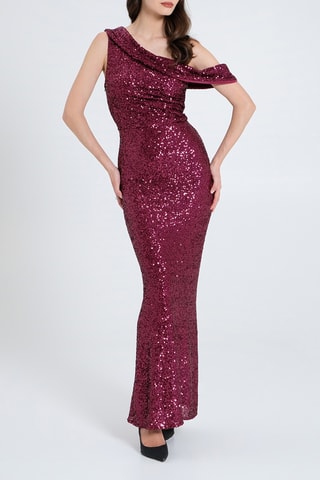 Robe asymétrique - Bordeaux