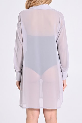 Robe chemise - Gris clair