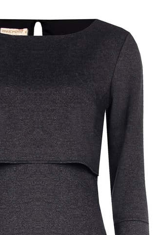 Robe trompe-l’œil - Gris foncé
