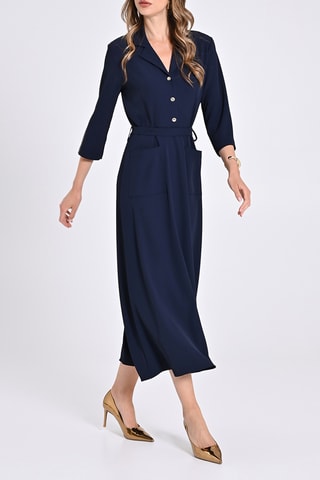 Robe midi - Bleu marine