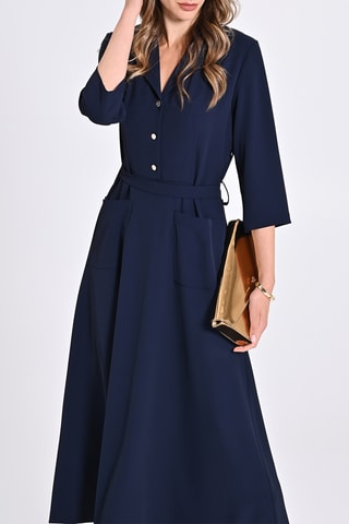 Robe midi - Bleu marine