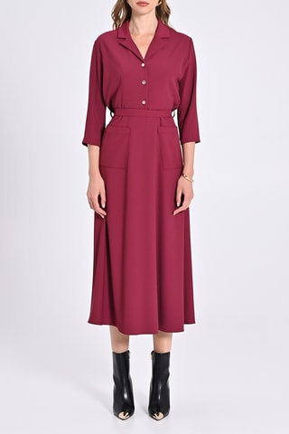 Robe midi - Bordeaux