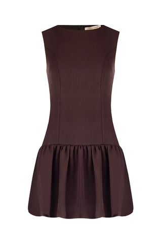 Robe taille basse - Marron foncé