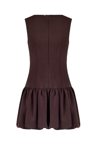 Robe taille basse - Marron foncé