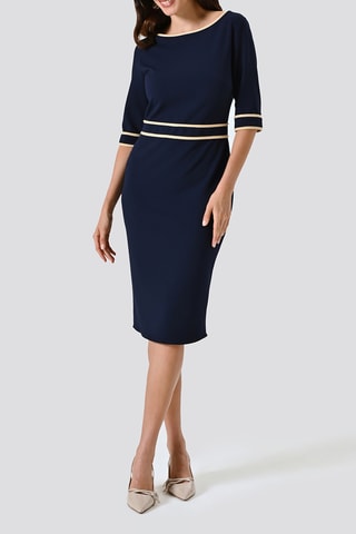 Robe droite - Bleu marine